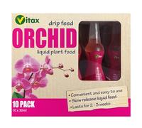 Vitax Lot de 10 Mini Bouteilles d'engrais Goutte à Goutte pour orchidée 30 ML Mini Bouteilles d'engrais pour orchidées