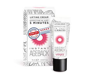 Vitayes Instant Ageback (15ml), Creme Anti-Rides, Agit en 5 Minutes! Moins de Rides, Moins de Cernes, une simple application, Immédiatement plus jeune, Sans injection, Sans opération!