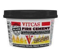 VITCAS Mastic réfractaire pour cheminées, chaudières et cuisinières noir 500 g