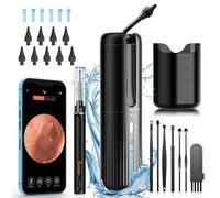 VITCOCO Nettoyage Oreille et otoscope, Douchette Nettoyeur Oreille éTanche Ipx7 2000 Mah, Ear Cleaner Rechargeable avec 4 Modes de Nettoyage et 10 Embouts Auriculaires