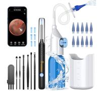 VITCOCO Nettoyage Oreille Kit de Nettoyeur Oreille avec Embout Souple Quad Flow, Outil de Nettoyage D'oreilles avec 9 Embouts Interchangeables, Otoscope Oreille Nettoie Oreilles pour Adultes&enfants