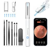 VITCOCO Otoscope Oreille 1920P Camera Oreille Nettoyage avec 6 Lumière et 7 Pièces Kit Nettoyage Oreille pour Smartphones iOS et Android, Accessoire Pratique pour une Hygiène Auriculaire(Blanc)