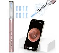 VITCOCO Otoscope Oreille 1920P HD Camera IP67 étanche Nettoyage Oreille Portable avec 6 LED Nettoyeur Oreille Adapté aux Smartphones et Tablettes IOS et Android (Rose)