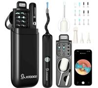 VITCOCO Otoscope Oreille, Nettoyage Oreille IP67 Étanche Cure Oreille Camera 3,1 mm 1080 P HD, Kit de Camera Oreille Nettoyage avec Pince à épiler et 12 Accessoires aux IOS et Android