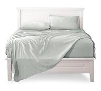 Viterbo Biancheria - Parure de lit percale pour lit double en coton de haute qualité, 1 drap housse 180 x 200 + 25, 1 drap plat 240 x 290, 2 taies d'oreiller 50 x 80 (perle)