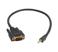 Vitesse Câble adaptateur DB9 mâle vers mâle 3,5 mm - Câble série - mini-phone stereo 3.5 mm (M) pour DB-9 (M) - 50 cm - moulé, vis moletées - noir