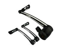 Vitesse Pliable Kit De Bras De Frein Noirs, Levier De Vitesses, Repose-Pieds pour Touring, pour Road King 08-18, pour Softail, pour Fatboy 00-18, Pédale De Frein