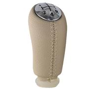 Vitesses Pommeau pour Dacia pour Sandero pour Stepway II MK2 2013-2023 Poignée Transmission Pommeau Levier Vitesse Changement Boîte Vitesses Levier Plastique Cuir Tête Levier Vitesses(5 Speed Beige)