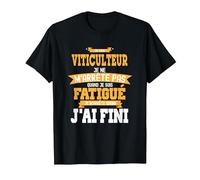 Viticulteur Je ne m'arrête Pas Cadeau Vin, Vignoble Humour T-Shirt, Homme, Noir, M