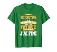 Viticulteur Je ne m'arrête Pas Cadeau Vin, Vignoble Humour T-Shirt, Homme, Vert Kelly, M