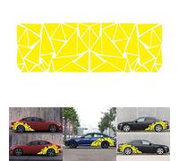 vitihipsy 1pcs Universel Brillant Noir autoportant Triangle Graphique Autocollant Autocollant pour carrosserie latérale de Voiture