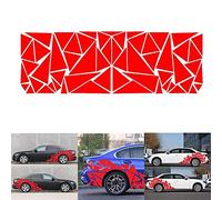 vitihipsy 1pcs Universel Brillant Noir autoportant Triangle Graphique Autocollant Autocollant pour carrosserie latérale de Voiture