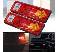 vitihipsy 2pcs 12V feu arrière de remorque de Camion 19 LED feu Stop étanche Clignotants inversés Feux arrière Feux de Licence pour Camping-Car remorque camionnette motoneige