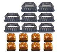 vitihipsy 8pcs Moule à gâteau perforé Cutter Forme Ronde Mousse Cercle Anneau Tarte décoration (Square)