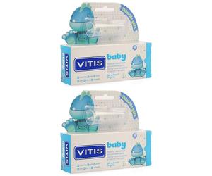 VITIS® Baby Gel dentaire + Brosse à dents de doigt Gel(S) 2x30 ml
