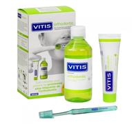 Vitis Coffret orthodontique 2 en 1 avec brosse à dents gratuite - Prévient et résout les problèmes orthodontiques les plus courants