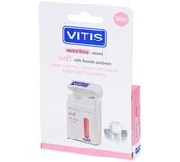 Vitis Dental Floss Soft Waxed Au Fluor Et À La Menthe 50m 1 Pièce
