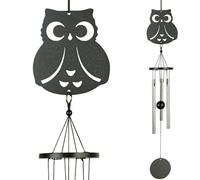 VITIS IN SITU-Carillon motif hibou noir - 35 cm