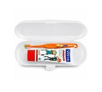 VITIS Junior Pack de brosses à dents et dentifrice 50 ml, pour Crianças à partir de 2 6 ans, zone d'attaque Monotip, filaments Tynex
