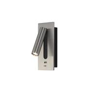 VITIWEDTY Applique Murale Lecture Chevet à LED, Lampe Lecture pour TêTe De Lit, Veilleuse Mise Au Point, Port Charge Rapide USB, TêTe Pivotante, Support Mural (Toggle Switch E)