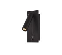 VITIWEDTY Applique Murale Lecture Chevet à LED, Lampe Lecture pour TêTe De Lit, Veilleuse Mise Au Point, Port Charge Rapide USB, TêTe Pivotante, Support Mural (Toggle Switch A)