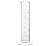 Vitlab Éprouvette graduée en polypropylène, forme basse, pied rond, classe B, transparent, capacité de 50 ml, hauteur 200 mm
