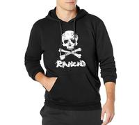 ViTmit Rancid Trouble Maker Telegraph Avenue Hoody Punk Rock Digital Skull Hoodie Graphic Unisex Black Top Sweatershirt L