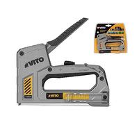 VITO - Agrafeuse manuelle professionnelle 6 en 1 Compatible avec agrafes 6-14mm - 10-14mm Clous 15 mm