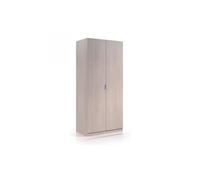 Habitdesign modèle Low Cost Armoire 2 portes pour chambre à coucher, finition couleur chêne, dimensions : 81 x 180 x 52 cm (l x H x P).