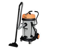 VITO - Aspirateur eau et poussieres 2400W Double moteur Cuve Inox 75L Nettoyage Professionnel