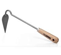 VITO - Binette de jardin Outil de jardin Manche bois Inox et Fer forgé à la main haute qualité