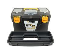 VITO - Boite à outils 18" Mallette de bricolage 432 x 250 x 238 mm 3 organiseurs et porte outils Amovible