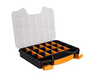 VITO - Boîte de Rangement 20 compartiments Amovibles - Organiseur Transparent Multifonction pour Petites Pièces Vis, Boulons, 32.5 x 26 x 4.8cm