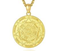 Vito Collier archanges en argent sterling 925 pour homme et femme, Michael/7 archanges sceau/Christopher/Jude/Benoît Médaillon Protection spirituelle Amulette Talisman Bijoux Cadeau, 61 cm/55,9 cm