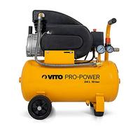 VITO - Compresseur d'air 24L Silencieux 10 bar 145 PSI 2.5 CV Débit 206 L/min