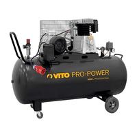 VITO - Compresseur d'Air à Courroie Professionnel Triphasé 300L - Moteur 5.5 CV / 4 kW - Débit 500 L/min - Pression 10 bar - Silencieux 83 dB(A) - Industriel