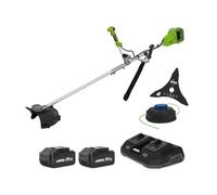 VITO - Débroussailleuse à Batterie/Coupe Bordure 40V + 2 Batteries Lithium 4.0Ah Moteur Brushless Lame + Bobine de fil