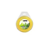 VITO - Fil Nylon Rond pour Débroussailleuse et Coupe-Bordure | Accessoire Universel de 2,0 mm x 15 m | Idéal Finition, Coupe Nette des Herbes et Entretien de Jardin.