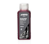 VITO - Huile moteur 2 Temps 1L Lubrifiant Semi Synthétique Tronçonneuse, Débroussailleuse, Taille-haie, Scooter