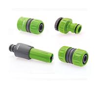 VITO - KIT Accessoires 25mm (1 Pouce) Gros Débit - Lance Multi-Jet, Nez Robinet, Raccord Rapide & Réparation - Set 4 Pièces pour Tuyau Arrosage Irrigation