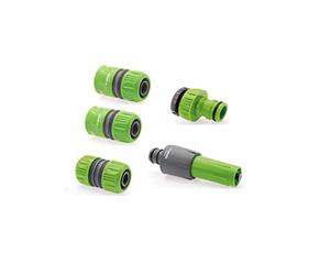 VITO - Kit arrosage 5 pièces diam 25-1' Lance Multi Jet + Nez de Robinet + 2 raccords Rapides + Embout raccord