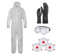 VITO Kit de Protection Phytosanitaire EPI - Combinaison Taille XL + Lunettes et Gants de Protection Chantier Agriculture