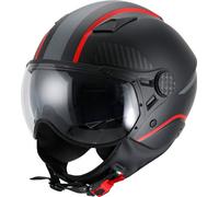 Vito Lavori Deco, casque ouvert M Mat Noir/Gris/Rouge Mat Noir/Gris/Rouge