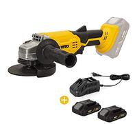 VITO - Meuleuse d'angle 115mm sans fil 20V Lithium ion EGO LI + 2 Batteries 2AH + Chargeur Rapide