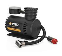 VITO - Mini Compresseur Portable 12V Pompe à Air Électrique 150 PSI / 10,3 Bar 15L/min Câble 2,8m - Idéal pour Pneus Voiture, Vélo, Moto, Ballons et Matelas - Léger 0,4kg