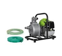 Motopompe thermique 1.5CV 43 cm3 6500 L/h Kit complet 10m Tuyaux évacuation et Aspiration VITO