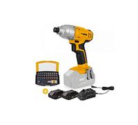 VITO - Perceuse Visseuse à Percussion 20V Sans Fil Pro 3-en-1 180 Nm Max, Béton, Bois, Métal | Mandrin 13mm | 2 Batteries Lithium 2Ah + Chargeur Rapide + 32 Embouts