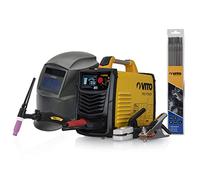 VITO - Poste a souder inverter Combiné ARC TIG 200A Torche TIG +12 baguettes Ø 2.5 mm + Cagoule Automatique + Mallette luxe