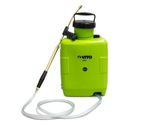 VITO Powverizer 12 L Lanza Extendable Metal Titre correct : VITO - Pulvérisateur à dos 12L lance en laiton pour produits agressifs et corrosifs jardin toitures