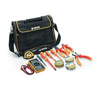 VITO - Sacoche professionnelle électricien 12 Outils Poignée acier renforcée Nylon haute Qualité Sac bandoulière